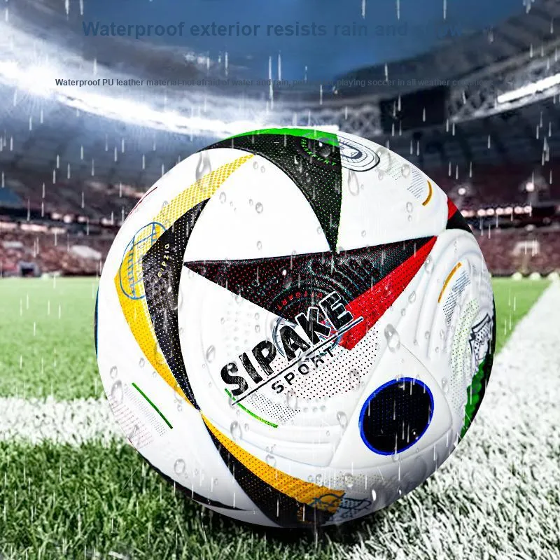 SIPAKESPORT Size 5 Soccer PU Seamless Thermal bonding Unisex Red Green Yellow-4