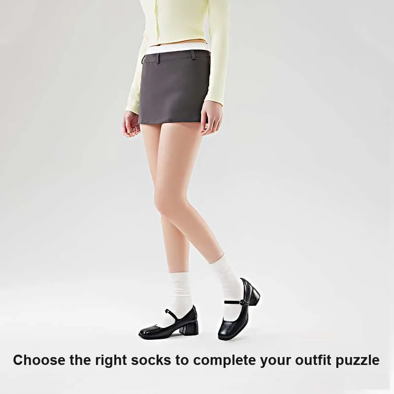 FUGEER Mid Calf Socks Women's 3 Pack Gift Box Set-3