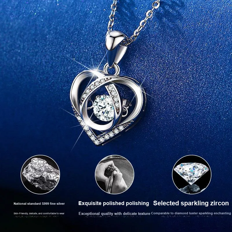 Branded Jewelry S999 Fine Silver Necklaces Women's-1