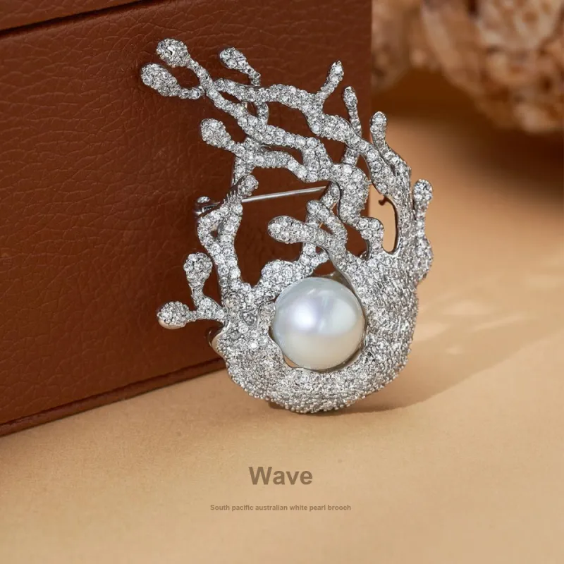 ME LUXE Pearl Brooch, Exquisite Elegance Women's-2