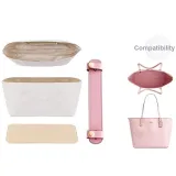 City33 (Rouge Pink) Beige Liner+Bottom Pad+Shoulder Strap Pad[Anti-Sinking Three-Piece Set]
