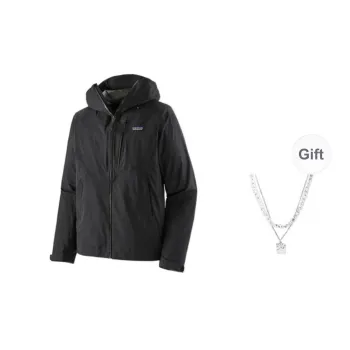 Patagonia Granite Crest Windbreaker Jackets Unisex Black Comes With Necklace