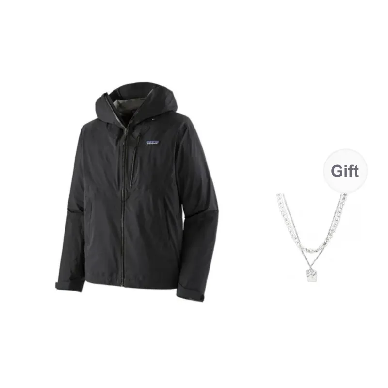 Patagonia Granite Crest Windbreaker Jackets Unisex Black Comes With Necklace-0