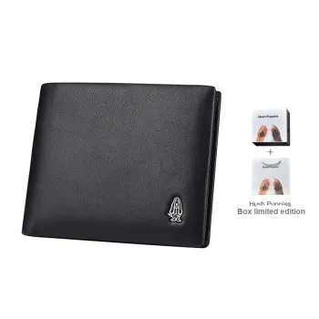 Hush Puppies Top Grain Cow Leather Wallet Regular Men's Black
