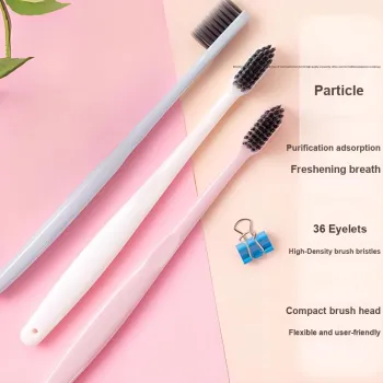 MINISO Bakuchiol Charcoal Toothbrushes Cleaning 3 Pcs