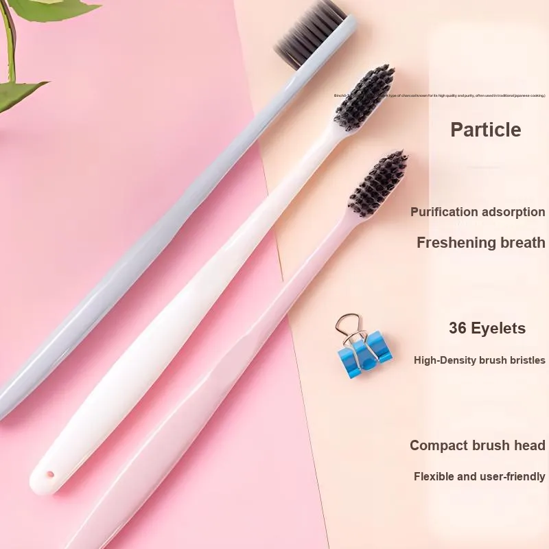 MINISO Bakuchiol Charcoal Toothbrushes Cleaning 3 Pcs-0