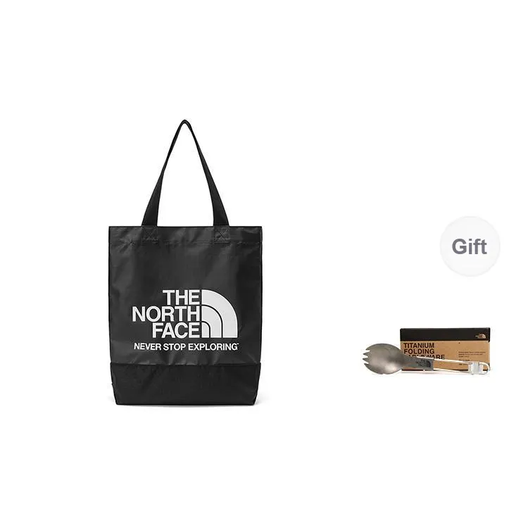 THE NORTH FACE Polyester Tote Bag Shopping Bag Shoulder Bag Handbag Regular Unisex Black-4