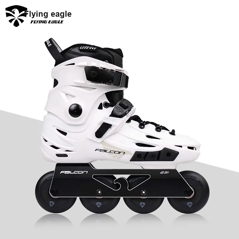 FLYING EAGLE Inline Skates Polypropylene PP, PU Rubber, Aluminum Alloy Outdoor Unisex Black White-2