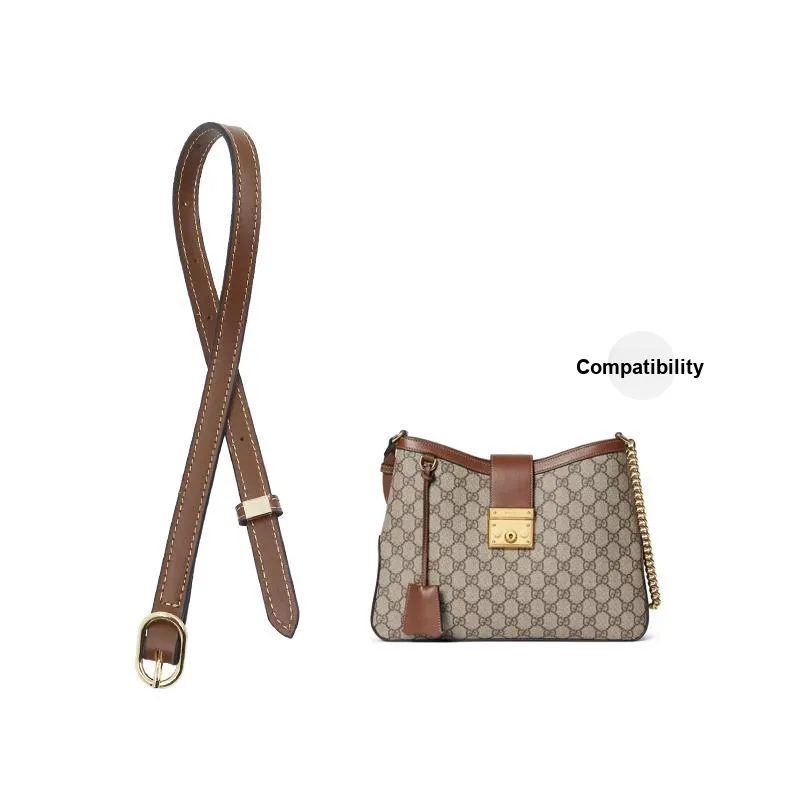 YUESIHUI Cow Leather Bag Shoulder Strap Women's Brown