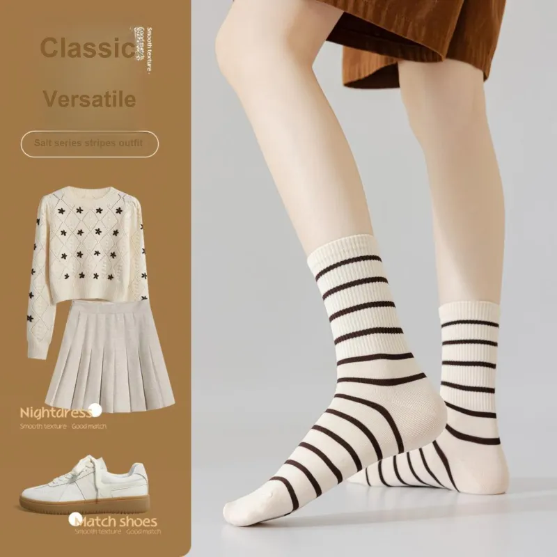 XXLLG Mid Calf Socks Women's 4 Pack-3