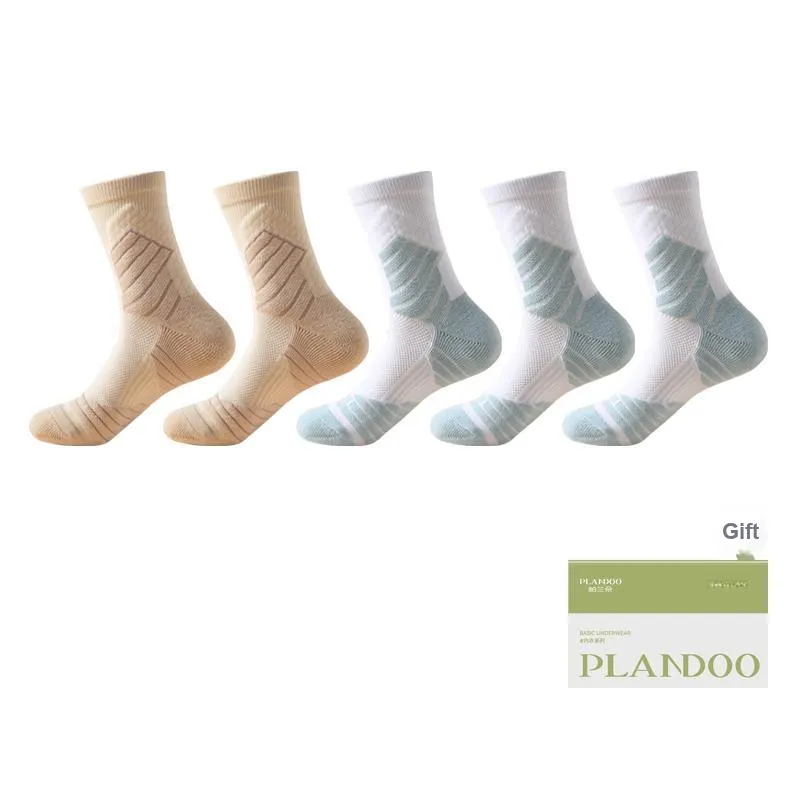 PLANDOO Mid Calf Socks Men's Shopping Bag 5 Pack-4