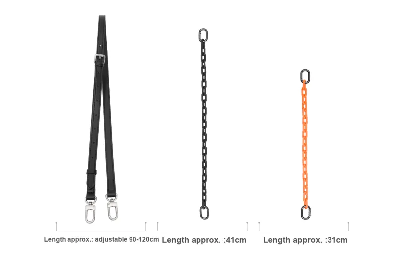 GUYI Acrylic Bag Strap Unisex Orange/Black-17