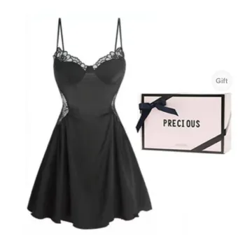 OEING Nightgown Women's Gift Box Set Black