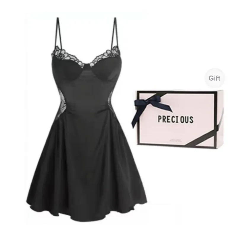 OEING Nightgown Women's Gift Box Set Black-0