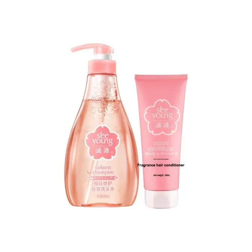 SEE YOUNG Вишневый цветок Восстанавливающий набор шампуня и кондиционера с ароматом увлажняющий и питающий 400 мл + 200 мл