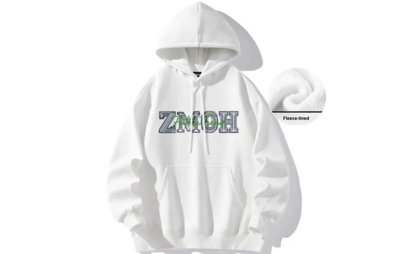 ZMOH Fleece Lined Hoodie Unisex Couple's-7