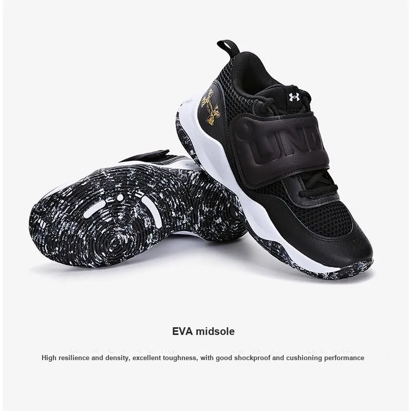 Under Armour Low Top Basketball Shoes White Kids'-3