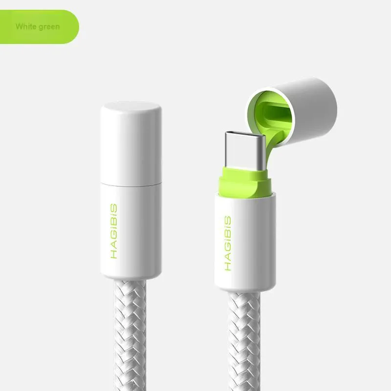 HAIBEISI 0.25/1.2/2m Type C To Type C 240W Charging Cable-4