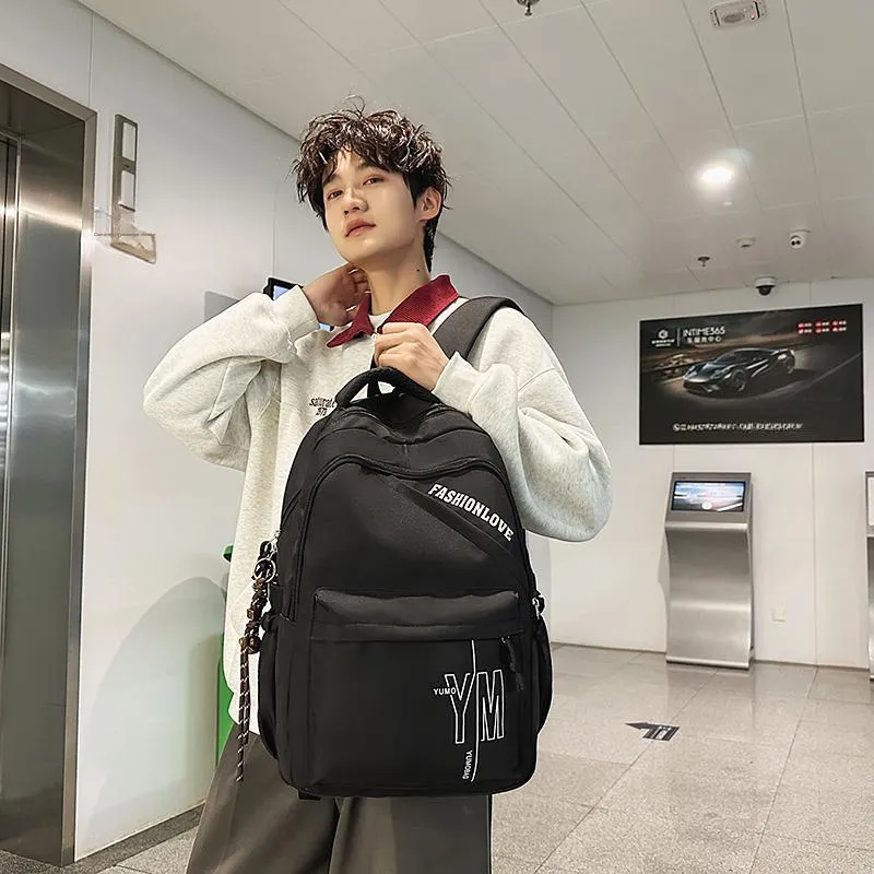 LUVISTRUE Nylon Backpack Regular Unisex White/Gray/Black/Burgundy/Sky Blue-14