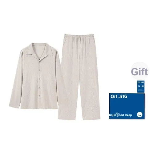 Qin Jing Пижамный комплект Мужской Серебристо-Серый