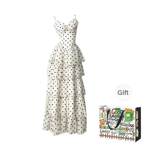 Dippanis Slip Dresses Women's Light Beige Shopping Bag