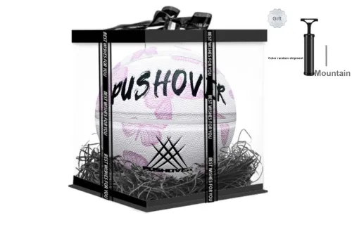 PUSHOVER PU Basketball White Size 7 Training Unisex