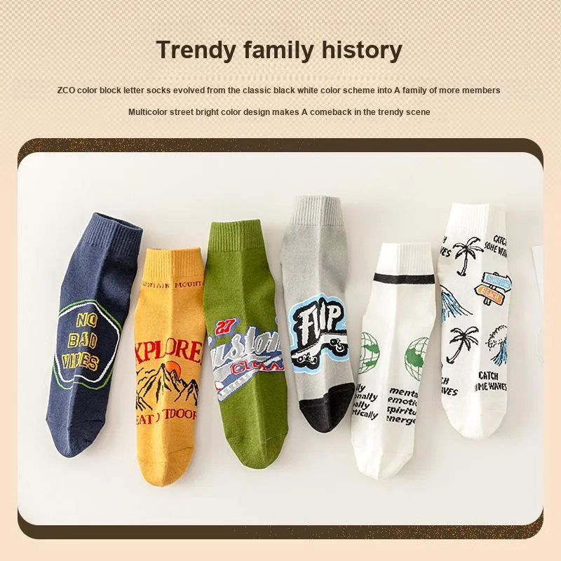 The Temptation Of The Muse Mid Calf Socks Men's 5 Pack-3