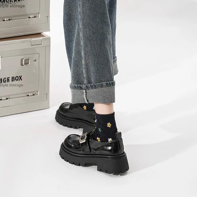 Old Meow Loafers 6cm Women's Black-5