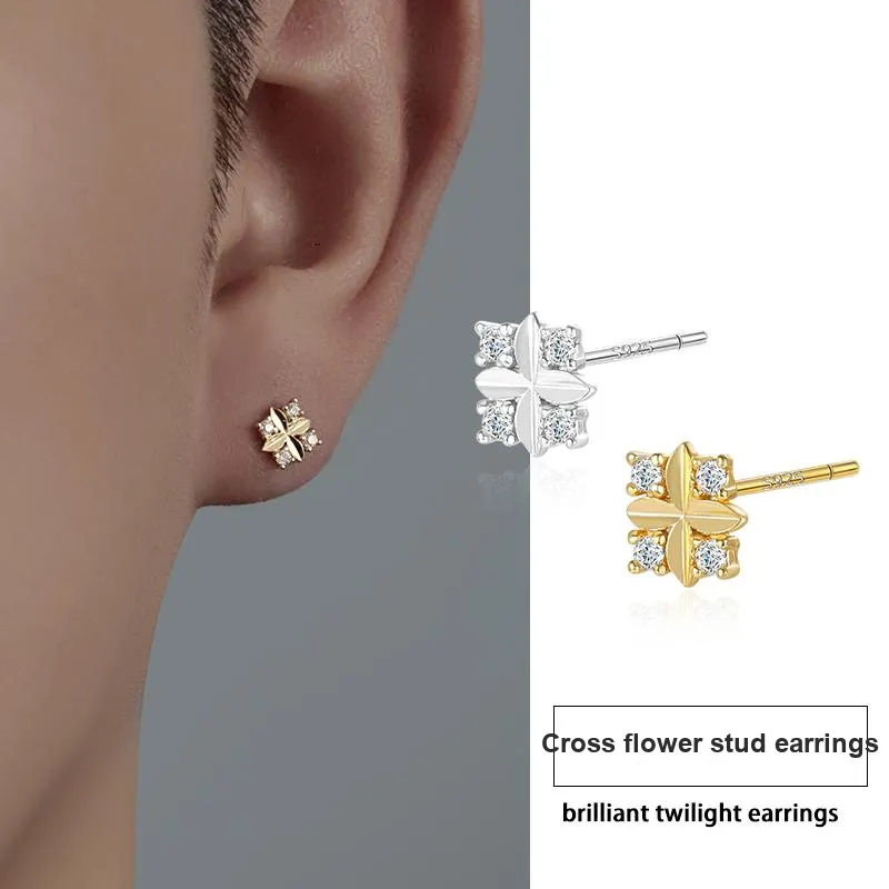 PUENTE Sterling Silver Stud Earrings Men's-10
