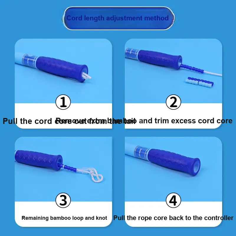 SIRDAR Fitness Training Non Countable Jump Ropes Students Rubber Coated GOT TPR 2.8m Blue-5