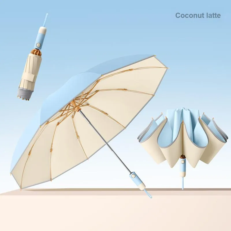 Imono Lightweight, Sun Protection, Compact, Stylish, Reinforced Thickened Folding Umbrella-16