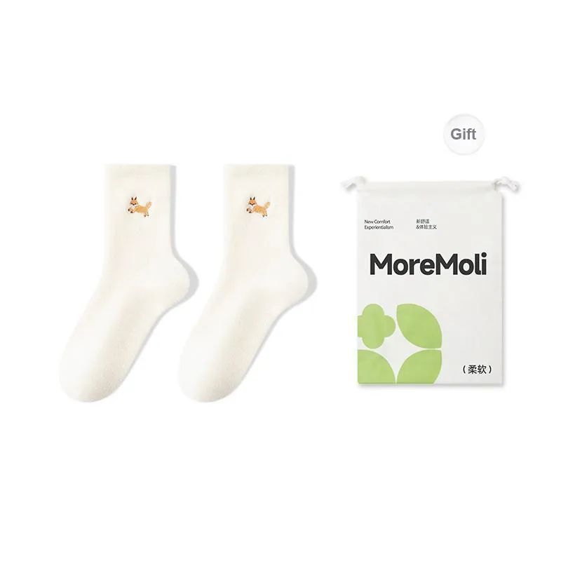 Moremoli Mid Calf Socks Women's Shopping Bag Combo Set-5