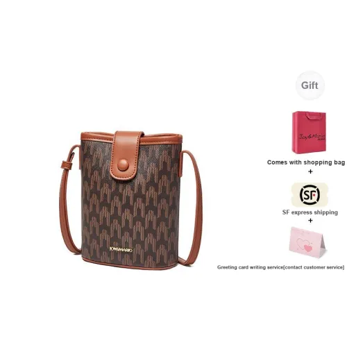 Joy&Mario PVC Crossbody Bag Shoulder Bag Regular Women's Cocoa Coffee/Tale Green/Beige Yellow