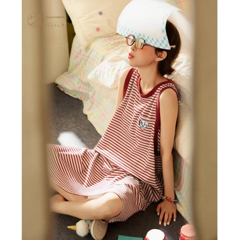Gongdie x Disney Nightgown Women's Red-4