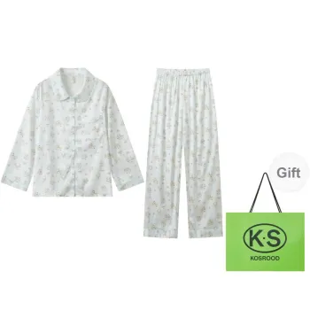 Kosrood Pajama Set Women's Shopping Bag Light Blue