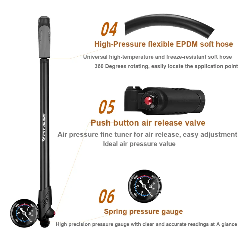 WEST BIKING Bicycle Balls Bicycle Pumps-1