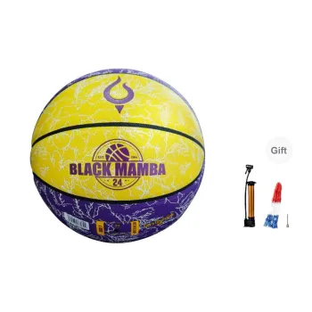 JEEANLEAN PU Basketball Purple Yellow Size 7 Training Unisex
