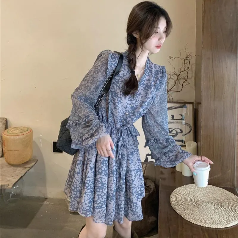 XIANSINIAO Long Sleeved Dress Women's-4