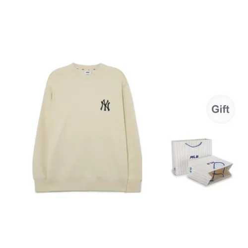 MLB Sweatshirt Unisex Light Yellow With Free Shopping Bag