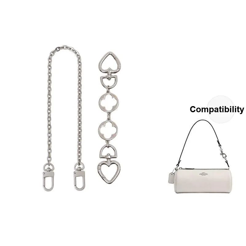 Gloya Metal Bag Accessory Women's White/Gold Tone-12