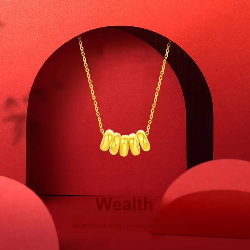 Fortune Gold Box Necklaces Unisex-11