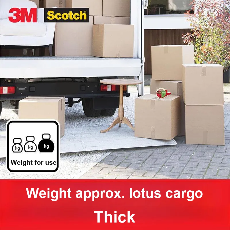 3M Transparent, High Strength 48 Mm X 50 Beige 3 Rolls Stationery Tape-1