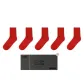 5-Pack Moisturizing Socks (Red)