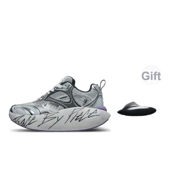 VESSEL Shock Absorbers Low Top Running Shoes Unisex Purple Gray