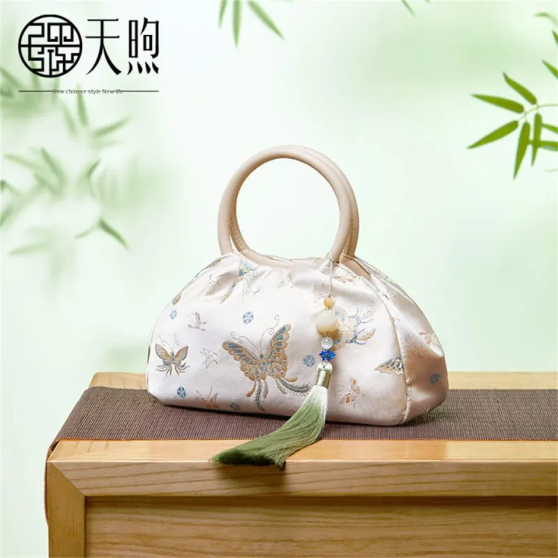 Pmsi Fabric Shoulder Bag, Crossbody Bag, Handbag Trumpets Women's Light Yellow-2