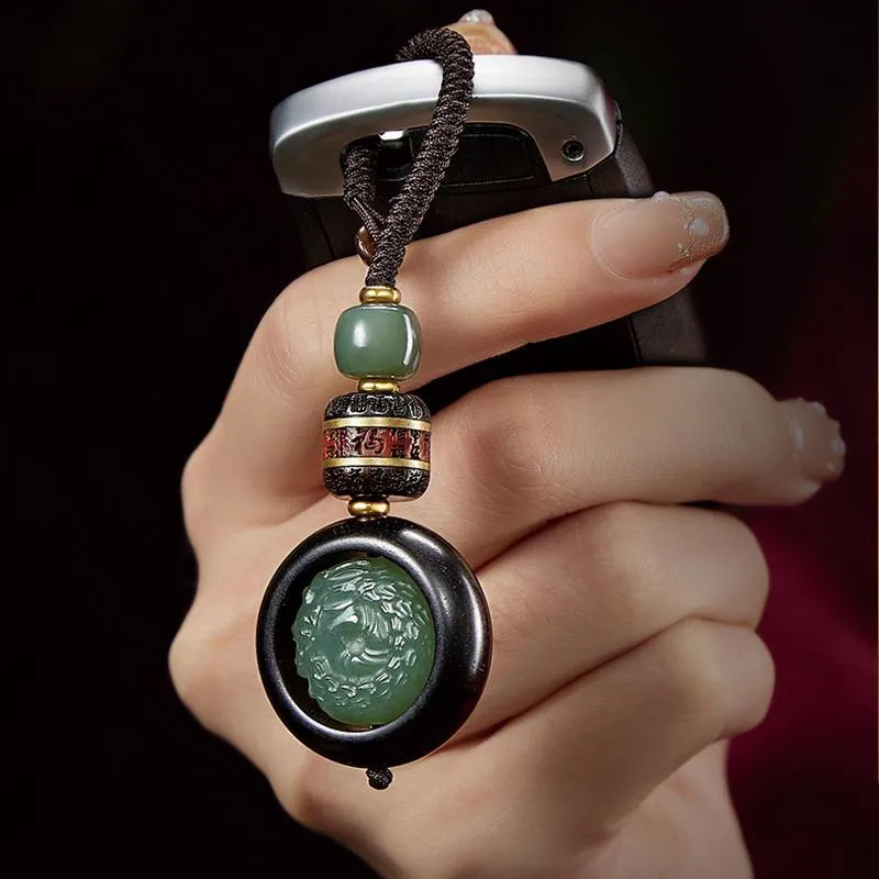 Yi Mingju Pendants Green Jade Unisex-2