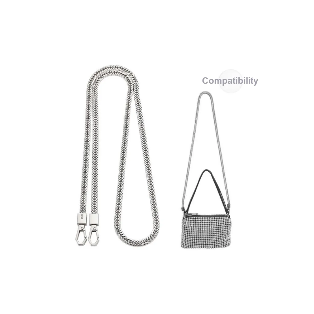 Kim Yeon-sha Metal Shoulder Straps Silver