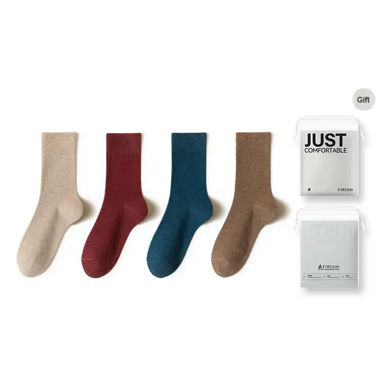 FIRS Mid Calf Socks Women's Shopping Bag 4 Pack-30