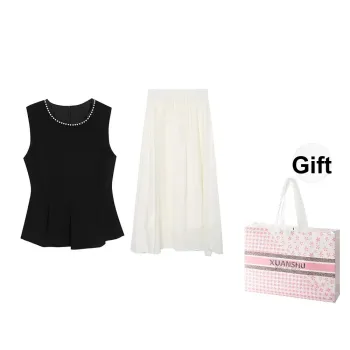 XUANSHU Two Piece Skirt Sets Women's