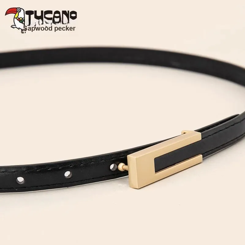 TUCANO Cow Split Leather Belts Women's 1.4CM-4
